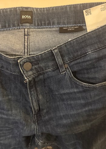 Hugo Boss Erkek lacivert kot Pantolon - Görsel 2