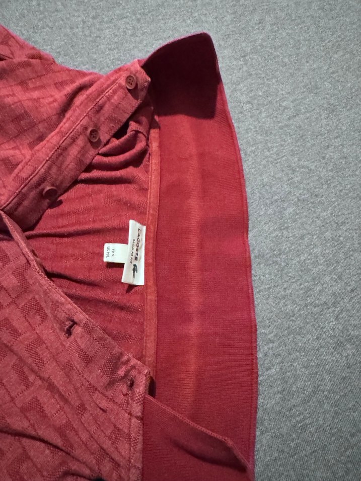 Lacoste Bordo Düğmeli Polo Yaka Erkek Tişört - Görsel 4