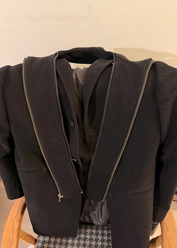 Amerikan designer John Varvatos Siyah kaşe kaban - Görsel 7