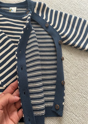 12-18 Ay Beden Tchibo Unisex Çizgili Örgü Kazak