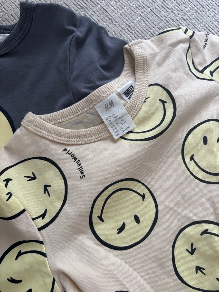 H&M çıtçıtlı Uzun Kollu Baskılı Bebek Body - Görsel 3