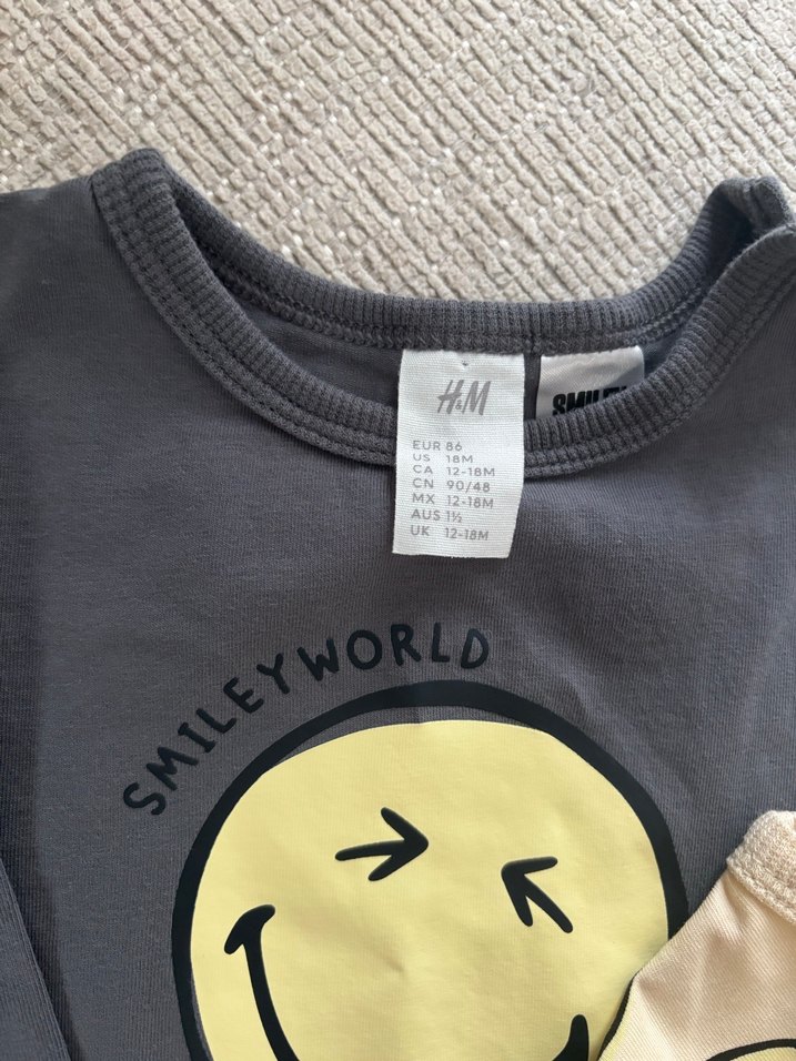 H&M çıtçıtlı Uzun Kollu Baskılı Bebek Body - Görsel 2