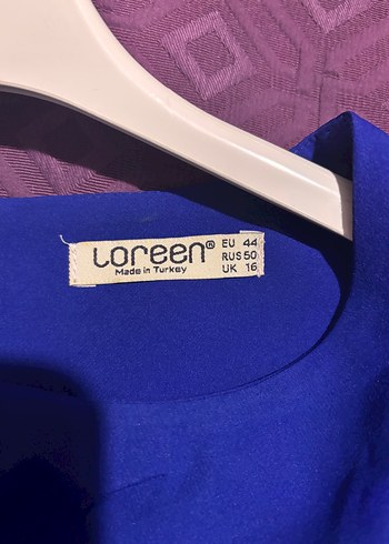 Kuşaklı Uzun Mavi Kadın Elbise - Görsel 4