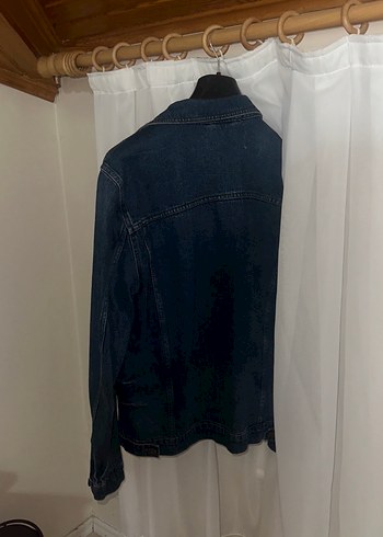 Erkek mavi kot  Ceket, Düğmeli, Uzun Kollu - Görsel 3