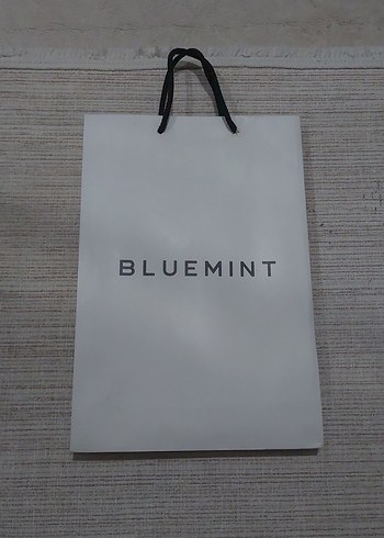 BLUEMINT Beyaz Baskılı Kadın Kağıt Çanta