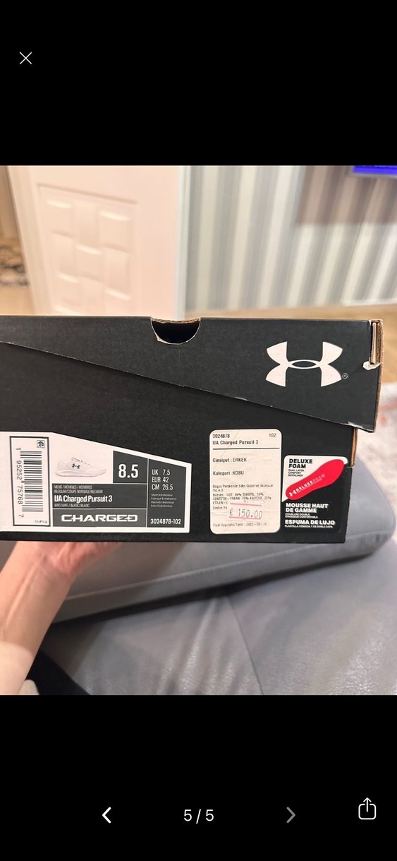 Erkek Beyaz Under Armour Koşu ve Antrenman Ayakkabısı - Görsel 5