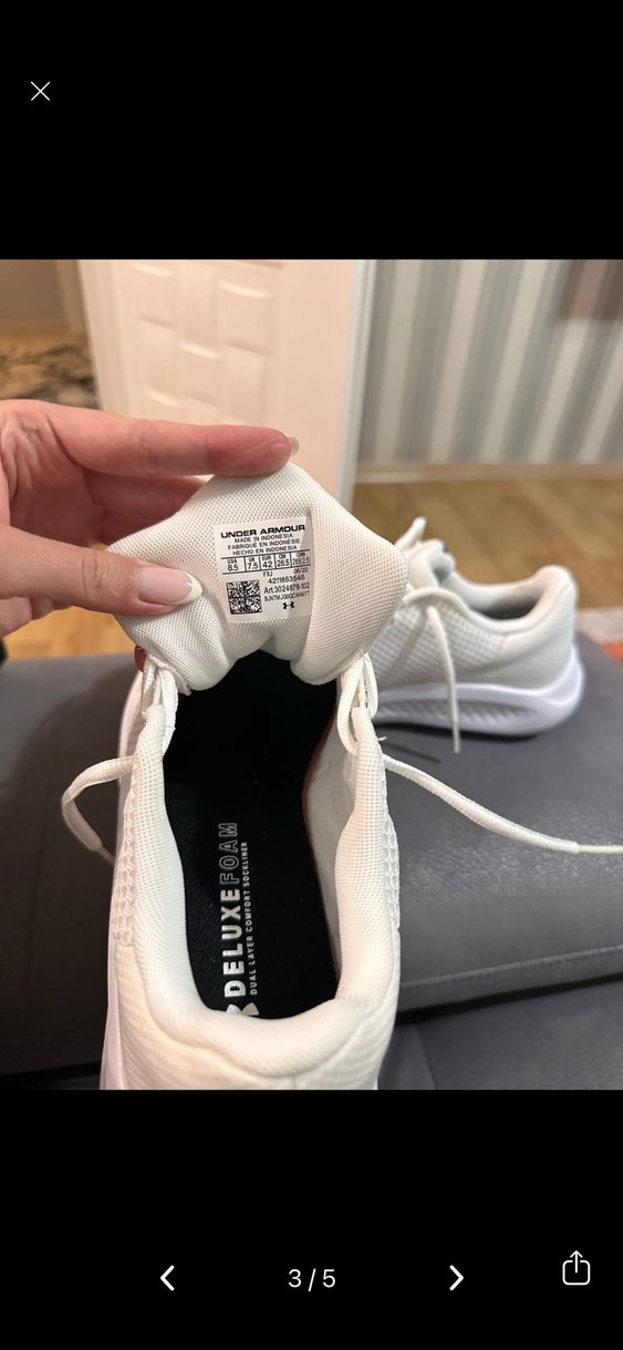 Erkek Beyaz Under Armour Koşu ve Antrenman Ayakkabısı - Görsel 3