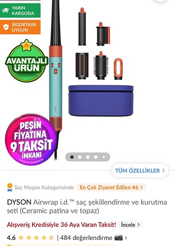 DYSON Airwrap i.d. Saç Şekillendirme ve Kurutma Seti