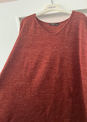 Bordo Örgü Kadın Triko Kazak - Görsel 4