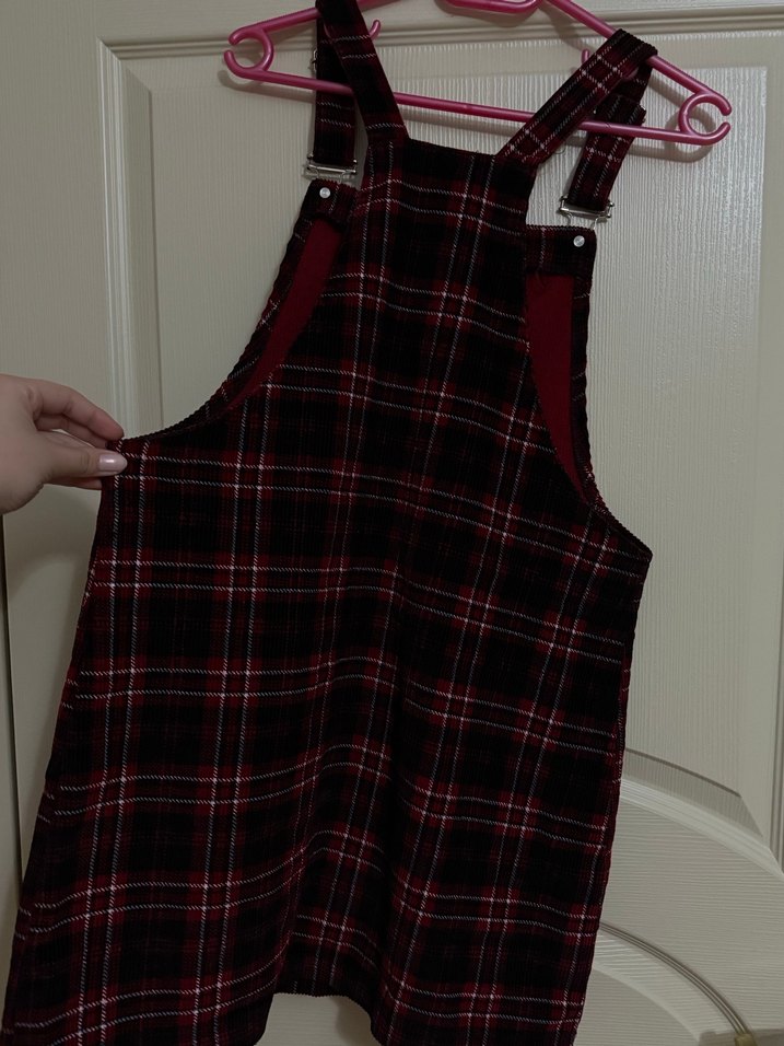 Siyah Bordo Kareli Salopet - Görsel 3