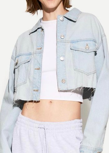 Düğmeli Denim Ceket