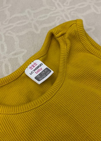 Sarı ve Pastel Nakışlı Çocuk Atletleri - Görsel 2