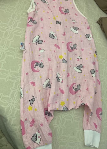 Kız Bebek Fermuarlı Pembe Uyku Tulumu - Görsel 2