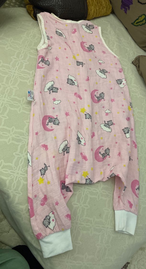 Kız Bebek Fermuarlı Pembe Uyku Tulumu - Görsel 2