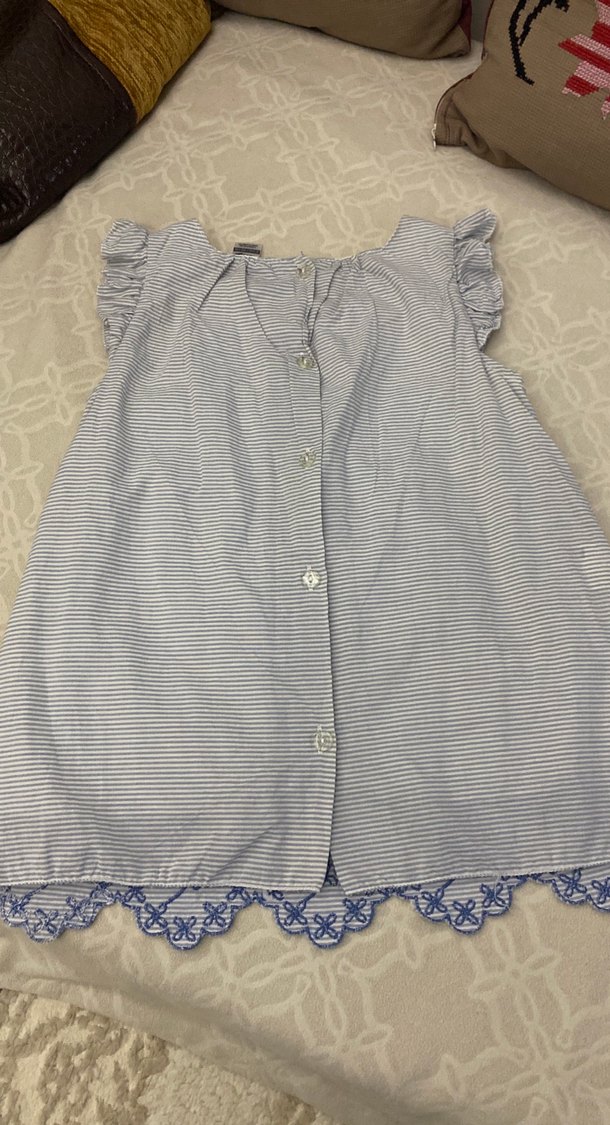 Nakışlı Fırfırlı Kız Çocuk Elbisesi - Görsel 2