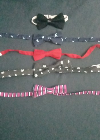 Çocuklar İçin Renkli Fiyonklu Kravat Seti "HEPSİ" - Görsel 3