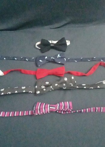 Çocuklar İçin Renkli Fiyonklu Kravat Seti "HEPSİ" - Görsel 2