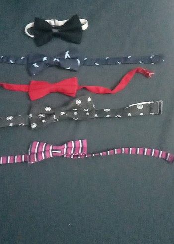 Çocuklar İçin Renkli Fiyonklu Kravat Seti "HEPSİ" - Görsel 4