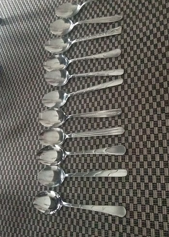 Gri-Beyaz Metal yemek Kaşıkları Seti - Görsel 4