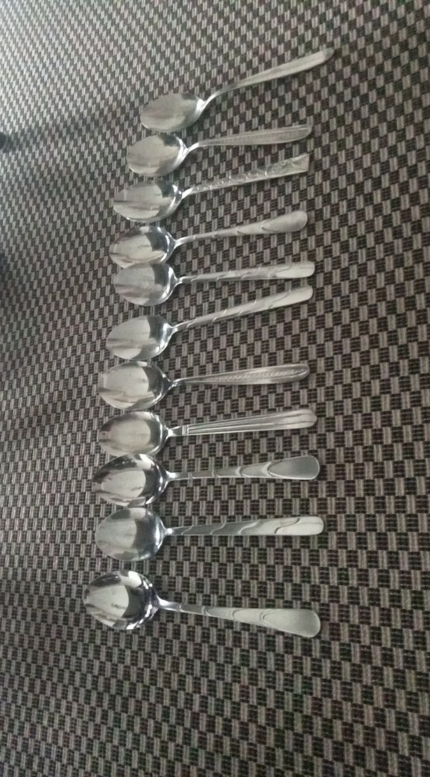 Gri-Beyaz Metal yemek Kaşıkları Seti - Görsel 4