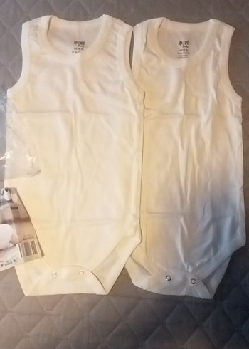 Bebek Erkek Beyaz Kolsuz Pamuklu Body - Görsel 2