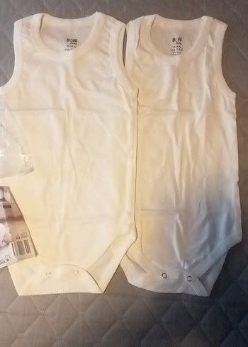 Bebek Erkek Beyaz Kolsuz Pamuklu Body - Görsel 4