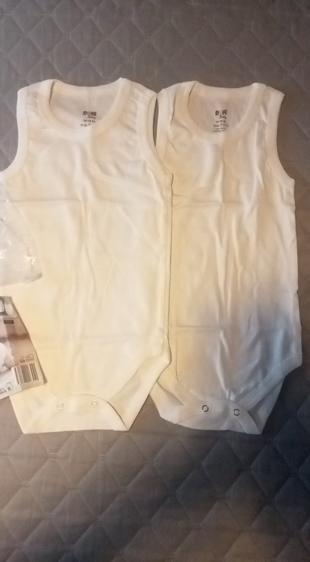 Bebek Erkek Beyaz Kolsuz Pamuklu Body - Görsel 4