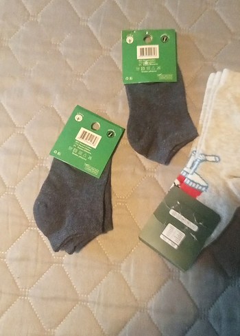 Erkek Çocuk Gri Düz Çorap Seti 5 cift - Görsel 5