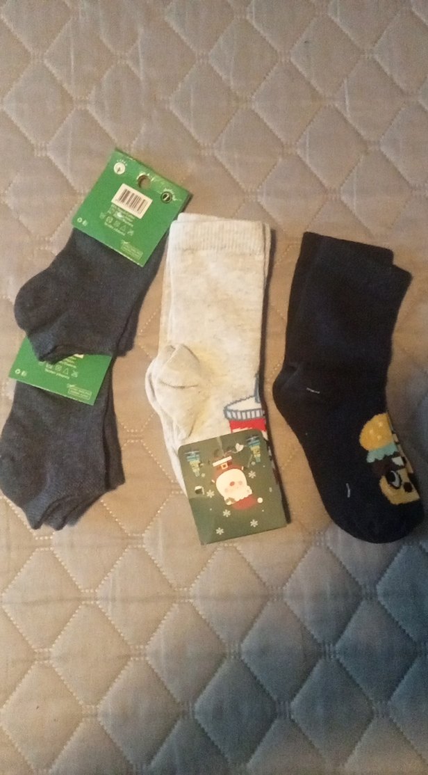 Erkek Çocuk Gri Düz Çorap Seti 5 cift - Görsel 2