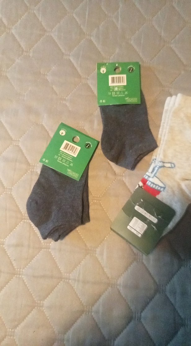 Erkek Çocuk Gri Düz Çorap Seti 5 cift - Görsel 5