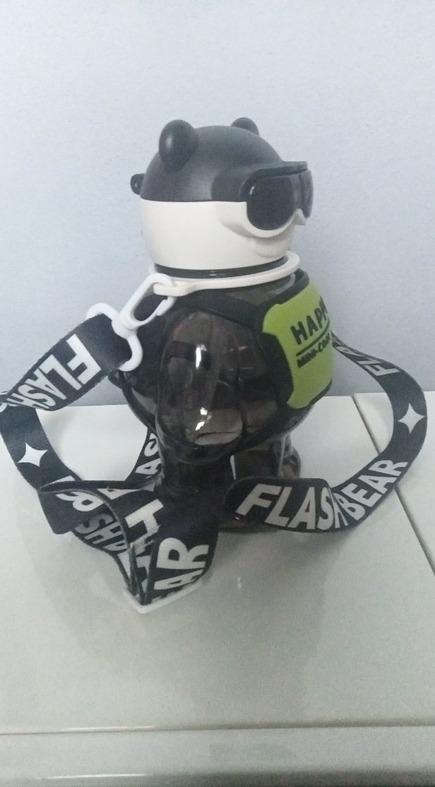 Renkli Siyah Ayı Figürlü Çocuk Termos suluk - Görsel 5