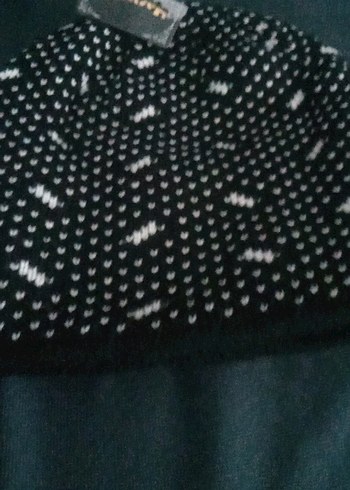 Siyah Örgü Kadın Bere - Görsel 7