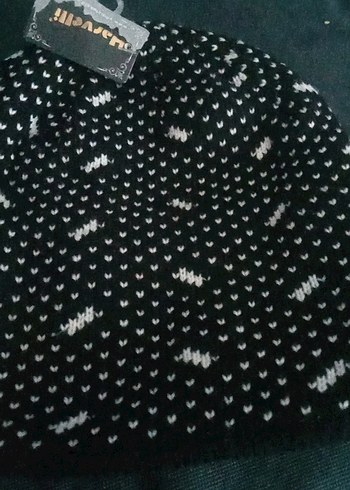 Siyah Örgü Kadın Bere - Görsel 6