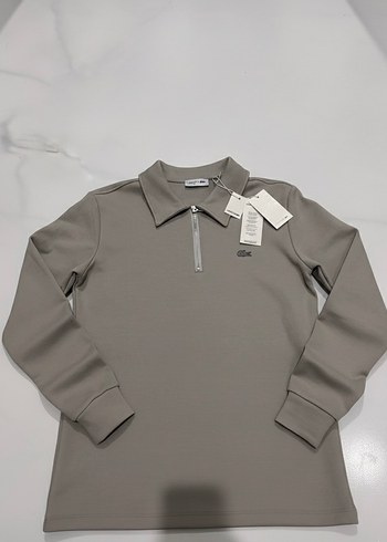 Lacoste Erkek Gri Polo Yaka Sweatshirt S/M/L/XL/XXL MEVCUTTUR - Görsel 2