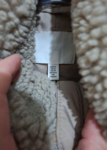 Kadın Bej Kürklü Polar Ceket - Görsel 3