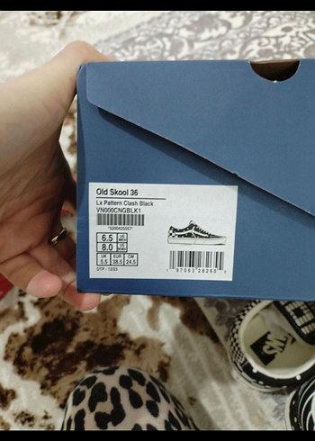 Kadın Siyah Beyaz Desenli Platform Spor Ayakkabı - Görsel 5