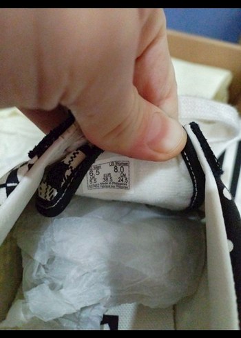 Kadın Siyah Beyaz Desenli Platform Spor Ayakkabı - Görsel 6