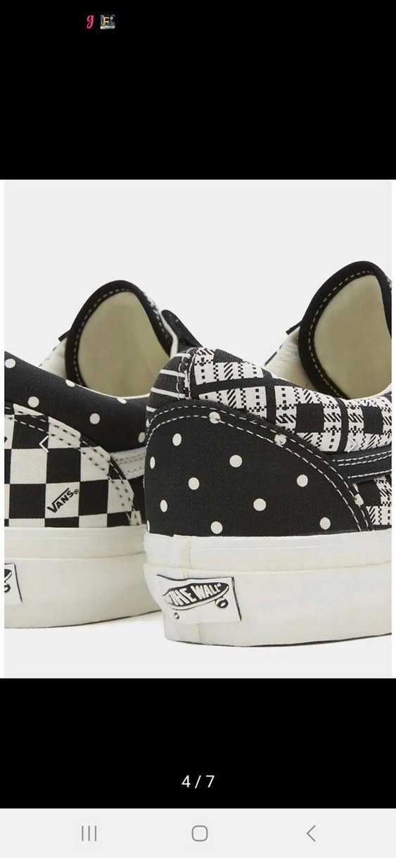 Kadın Siyah Beyaz Desenli Platform Spor Ayakkabı - Görsel 3