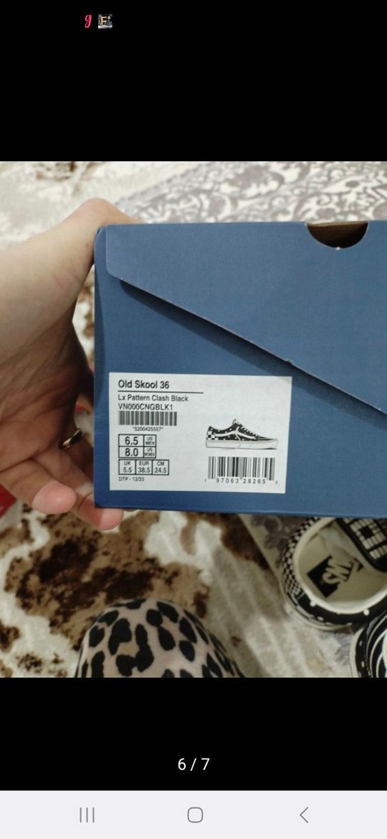 Kadın Siyah Beyaz Desenli Platform Spor Ayakkabı - Görsel 5