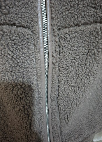 Kahverengi Kadın Peluş Ceket - Görsel 4