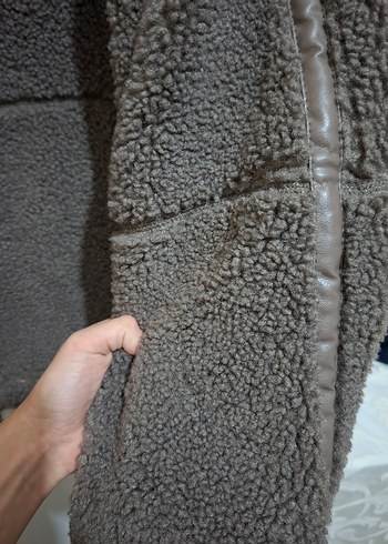 Kahverengi Kadın Peluş Ceket - Görsel 3