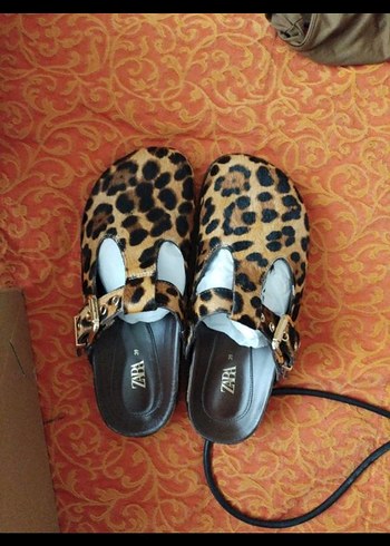 Leopar Desenli Süet Platform Terlik - Görsel 4