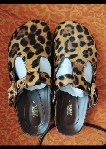 Leopar Desenli Süet Platform Terlik - Görsel 6