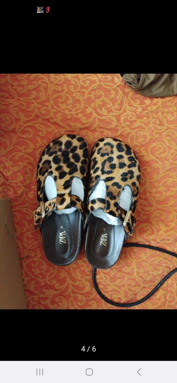 Leopar Desenli Süet Platform Terlik - Görsel 4