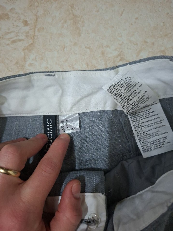 Gri Pilili Normal Boy Pantolon - Görsel 3