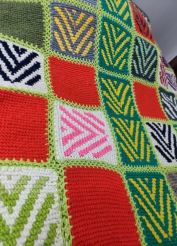 Beden El işi örgü motif örtü battaniye