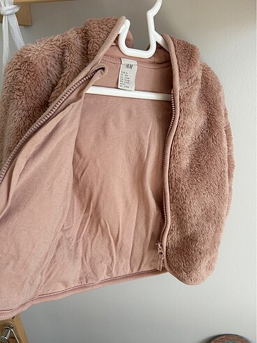 6-9 Ay Beden pembe Renk H&M peluş ceket eşofman takımı