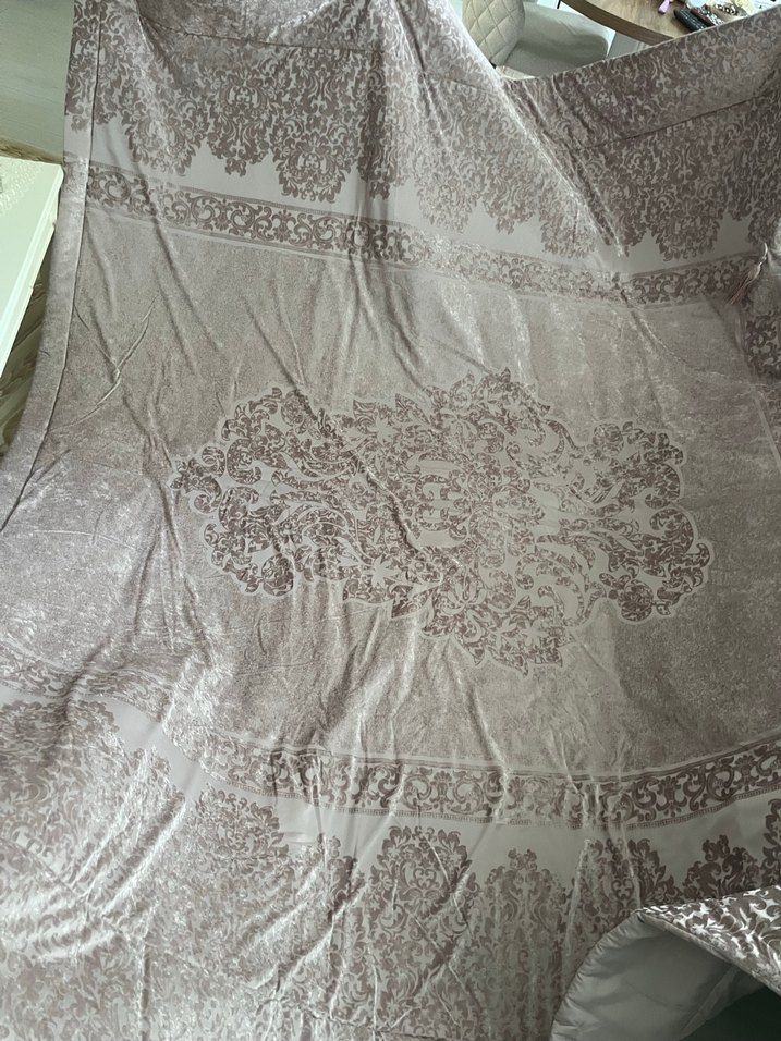 Gri Beyaz Düz Yatak Örtüsü - Görsel 5