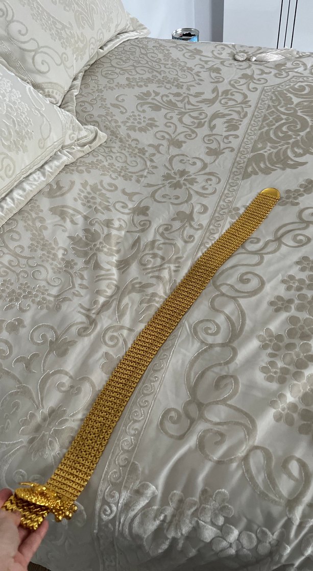 Zincir Detaylı Altın Renkli Vintage Bileklik - Görsel 3