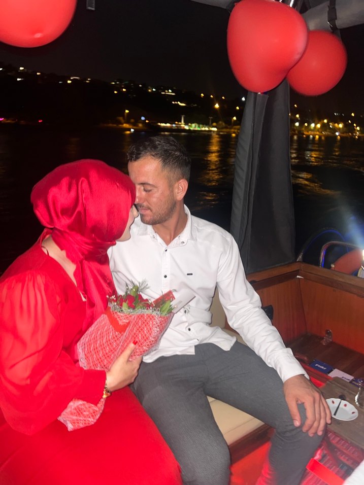 Kırmızı Drapeli Uzun Kollu Midi Elbise - Görsel 4